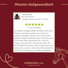 Laden Sie das Bild in den Galerie-Viewer, 🐎 Mission-Hufgesundheit Hybrid-Intensiv-Seminar inkl. Praxistag & Skoolzugang 6 Monate 💪🏼