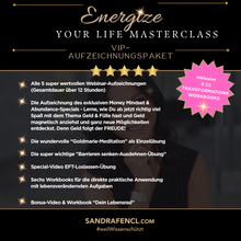 Laden Sie das Bild in den Galerie-Viewer, ✨👑 Energize your Life MASTERCLASS - VIP-AUFZEICHNUNGSPAKET inkl. 6 Workbooks
