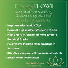 Laden Sie das Bild in den Galerie-Viewer, ✨ EnergyFLOW11 2026 Intensiv-Seminar 😍💪 - mehr Energie - mehr Leben!
