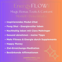 Laden Sie das Bild in den Galerie-Viewer, ✨ EnergyFLOW11 2026 Intensiv-Seminar 😍💪 - mehr Energie - mehr Leben!