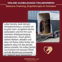 Laden Sie das Bild in den Galerie-Viewer, 🐎☯🥳 MEGA Doppel-Bundle: Skool-JAHRES-Zugang zur umfassenden Pferde-Plattform & Community & Online-Trainings-Intensivseminar Kreatives Balancetraining & Verladen inkl. GOLD-Coachingplatz 🎁