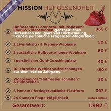 Laden Sie das Bild in den Galerie-Viewer, 🐎💻 Mission-Hufgesundheit Intensiv-Seminar ONLINE-Version inkl. Skoolzugang 6 Monate 💪🏼