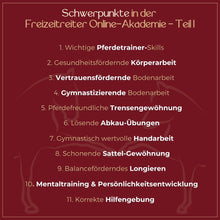 Laden Sie das Bild in den Galerie-Viewer, 🐎 ✨ Freizeitreiter-Online-Akademie 3.0: SELBSTLERN-Edition