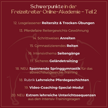 Laden Sie das Bild in den Galerie-Viewer, 🐎 ✨ Freizeitreiter-Online-Akademie 3.0: SELBSTLERN-Edition