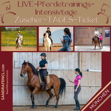 Laden Sie das Bild in den Galerie-Viewer, 🐎🥳 TAGESTICKET Zuseherplatz LIVE-Pferdetrainings-Intensivtage 2026 🐴✨