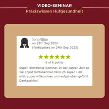 Laden Sie das Bild in den Galerie-Viewer, Videoseminar Praxiswissen Hufgesundheit Special-Edition: Was Du als Pferdefreund über Hufe unbedingt wissen solltest!