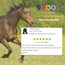 Laden Sie das Bild in den Galerie-Viewer, 🐎☯🥳 MEGA Doppel-Bundle: Skool-JAHRES-Zugang zur umfassenden Pferde-Plattform & Community & Online-Trainings-Intensivseminar Kreatives Balancetraining & Verladen inkl. GOLD-Coachingplatz 🎁