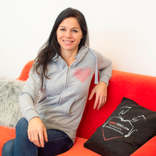 Laden Sie das Bild in den Galerie-Viewer, 🐎✨ LAGER-Abverkaufs-Special: Trendy Zipper-Jacke "AMELIE" in hellgrau