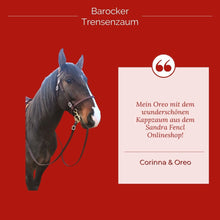 Laden Sie das Bild in den Galerie-Viewer, 🐎✨ Lager-Abverkauf: Barocker Trensenzaum mit einem Paar Zügel