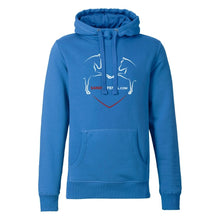 Laden Sie das Bild in den Galerie-Viewer, đâš LAGER-Abverkaufs-Special: Hoodie "MATTHIAS" in frischem Azure-blau MĂ€nnermodell XL