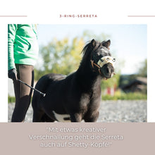 Laden Sie das Bild in den Galerie-Viewer, Serreta, lederummantelt, mit drei Ringen, Handarbeit