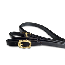 Laden Sie das Bild in den Galerie-Viewer, 🐎✨ Lager-Abverkauf: Zügel aus hochwertigem Leder in schwarz/silber, schwarz/gold oder braun/silber