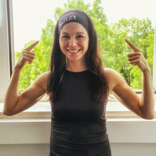 Laden Sie das Bild in den Galerie-Viewer, Stirnband #WeilWissenschützt in elegantem Schwarz