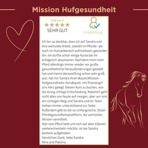🐎 Mission-Hufgesundheit Hybrid-Intensiv-Seminar inkl. Skoolzugang 6 Monate  💪🏼