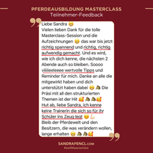 Laden Sie das Bild in den Galerie-Viewer, 🐎👑 Pferdeausbildung MASTERCLASS -  VIP-AUFZEICHNUNGSPAKET inkl. Schiefen-Workbook
