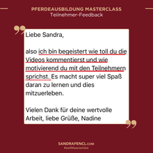 Laden Sie das Bild in den Galerie-Viewer, 🐎👑 Pferdeausbildung MASTERCLASS -  VIP-AUFZEICHNUNGSPAKET inkl. Schiefen-Workbook
